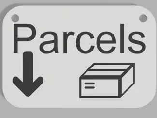 Parcel Sign to Avoid Contact with Delivery Person