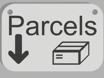Parcel Sign to Avoid Contact with Delivery Person