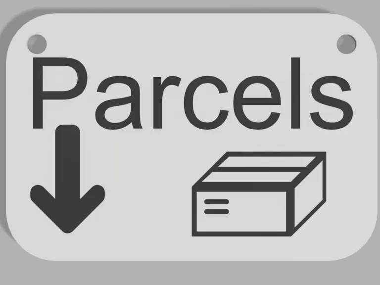 Parcel Sign to Avoid Contact with Delivery Person