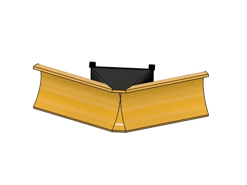 Snow plow compatible with John Deere Gator
