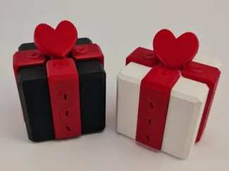 Heart giftbox locked with screws
