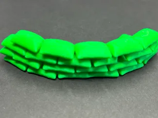 3D-Printed Curved Sandbag Barrier 