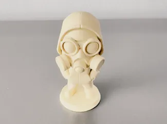 Urban Gas Mask Figure With Hoodie Stance