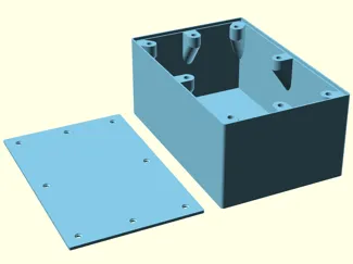 Easy customizable OpenSCAD electronic project box