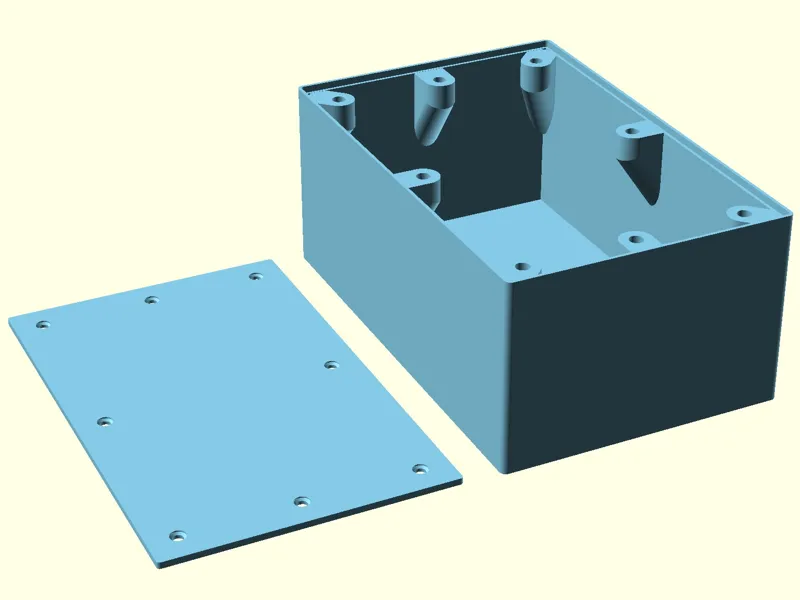 Easy customizable OpenSCAD electronic project box