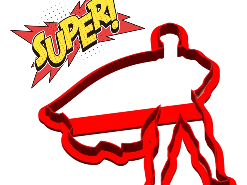 Superman Stance Cookie Cutter