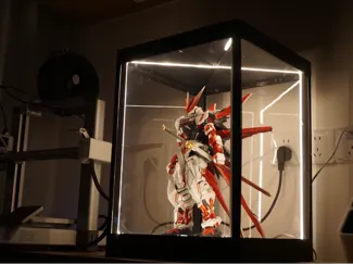 条形灯带模型展示柜（适配1/6兵人、PG高达）