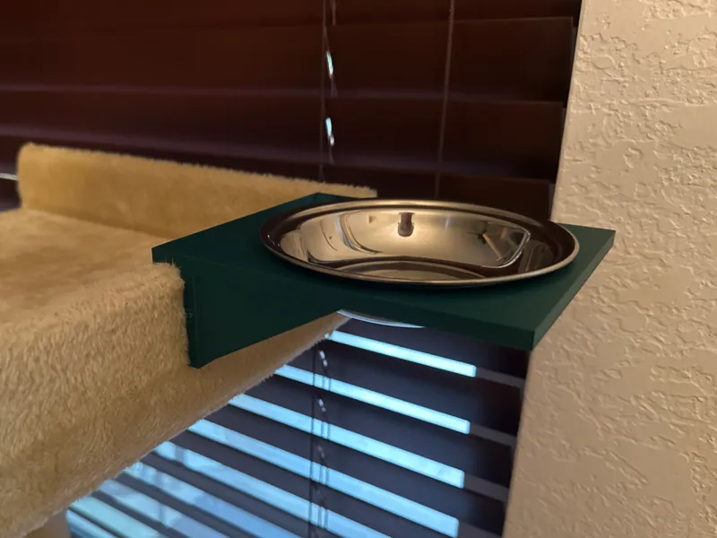 Food Dish Mount for Whisker Kitty Cat Tree