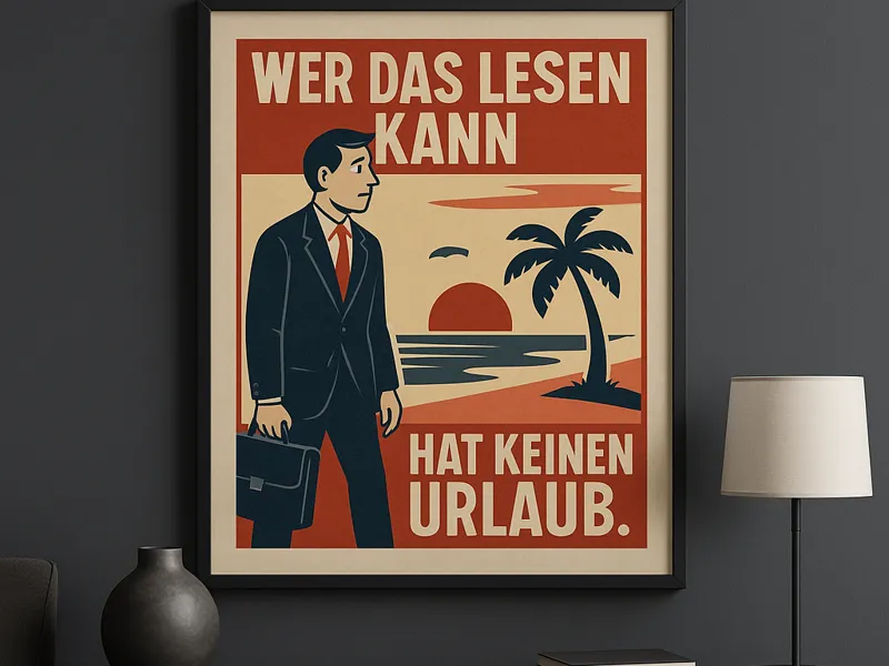 Büro Schild Urlaub