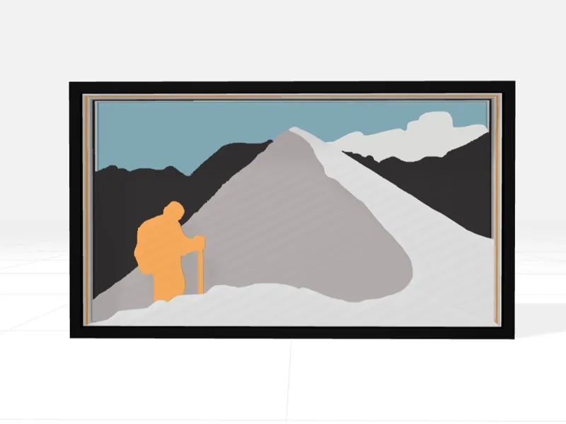 Hiker Shadowbox