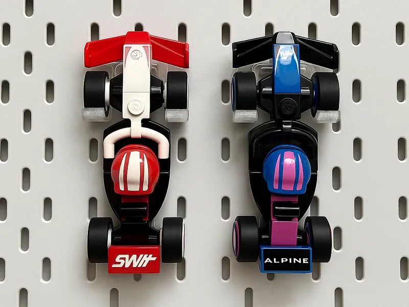 BRICK F1 Mini Race Car Skadis Mount 