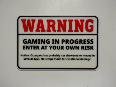 Gamer Door Sign