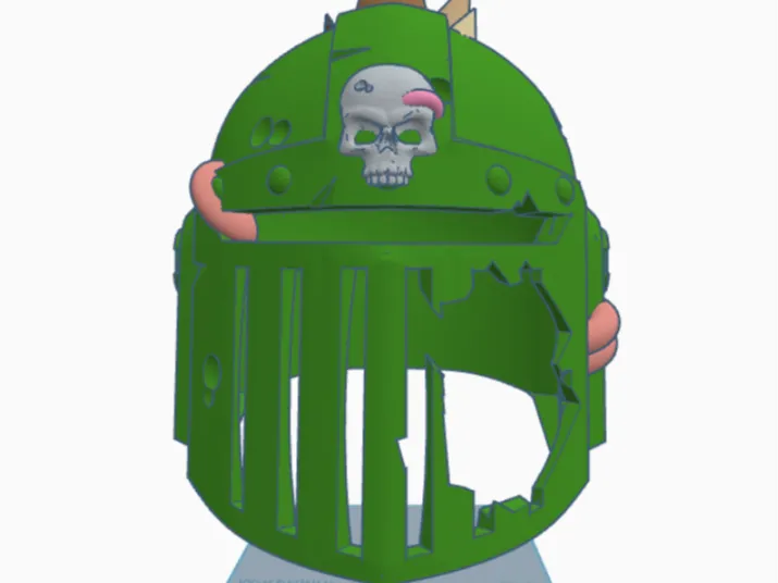 rotting death marine helmet