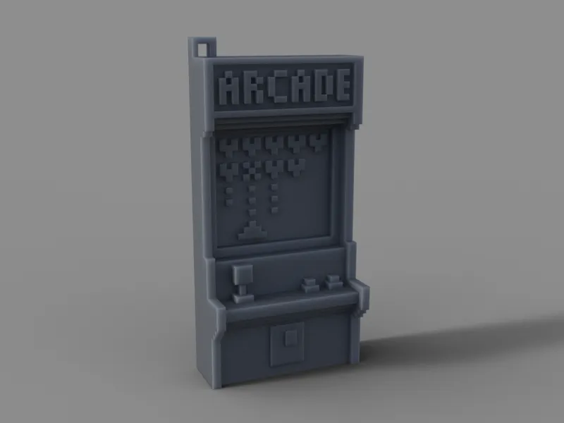 Pixel Arcade Keychain – Miniature Retro Machine