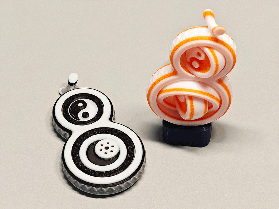 Dönen Girro Kaldırma Parmak Uçuk Gyro Sun, Moon, Yin ve Yang TC2 Kaldırma