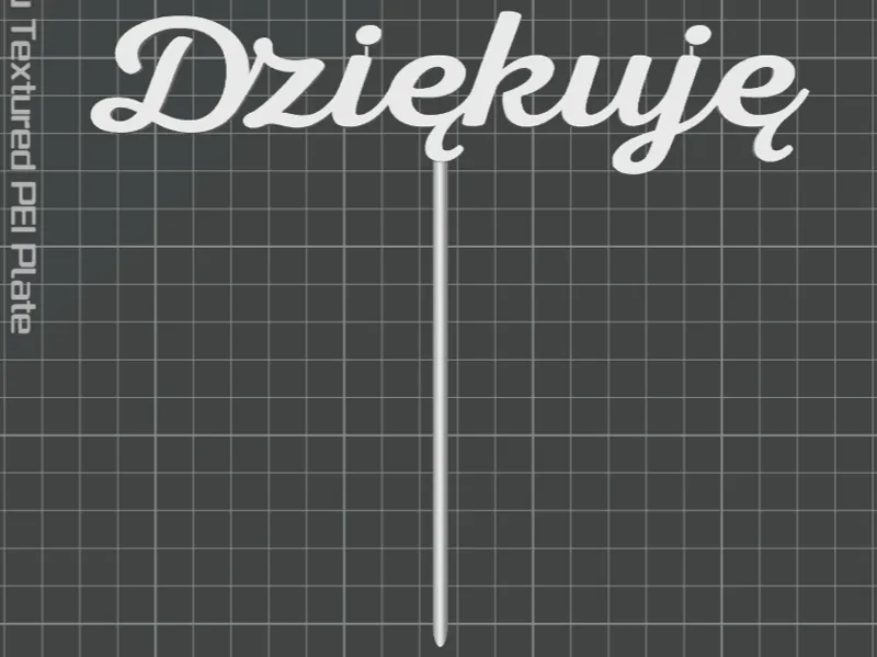 Topper Dziękuję