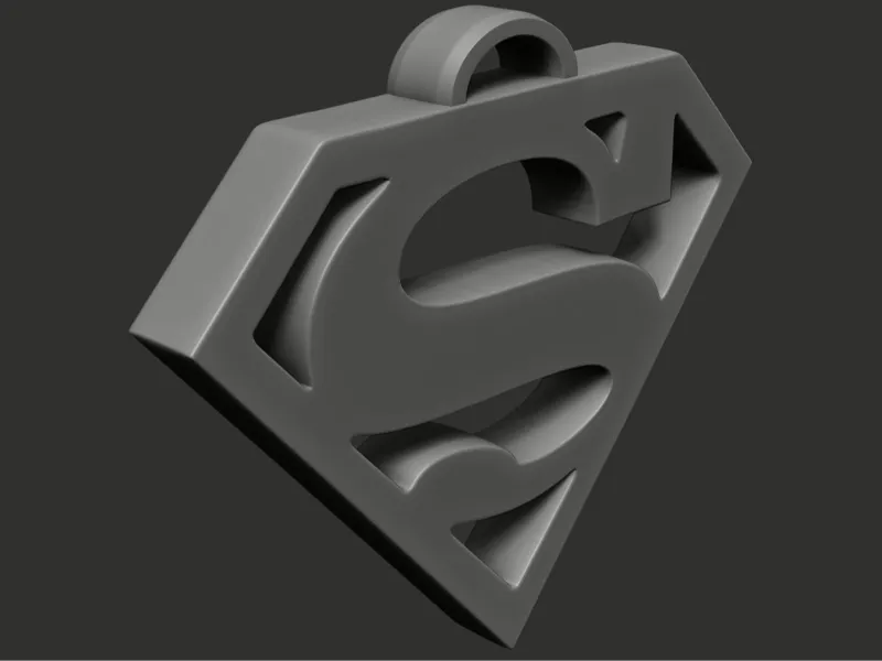 SUPERMAN KEYCHAIN Free 3D print model