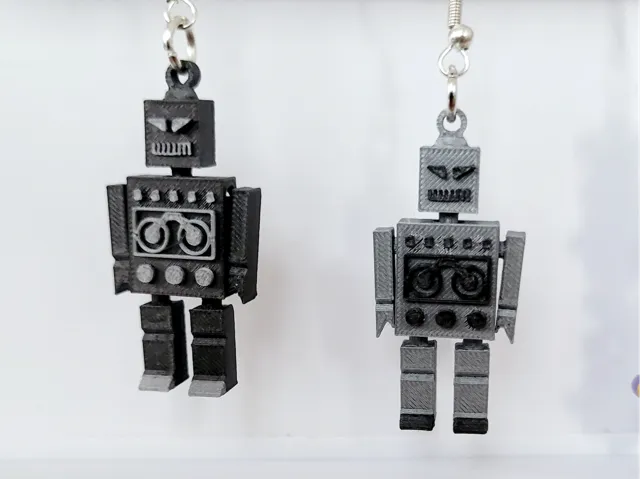 robot earring articulated