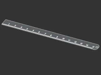 Minimalist Ruler with Engraved Markings