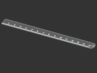 Minimalist Ruler with Engraved Markings