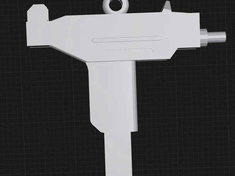 Micro Uzi Keychain