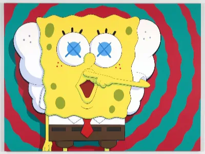 kaws spongebob lithophage