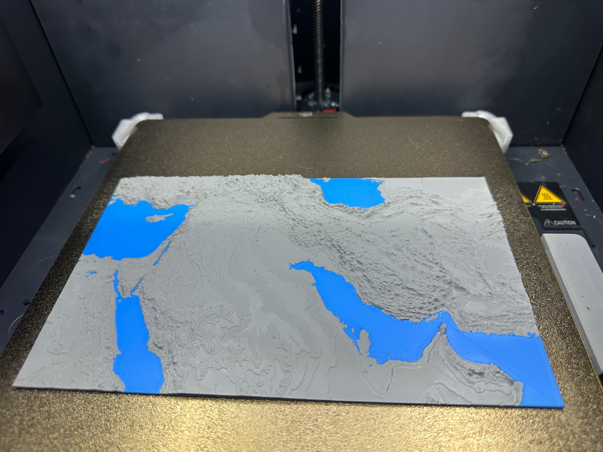 中东部分地区3D地图（高度等比例拉高20倍）