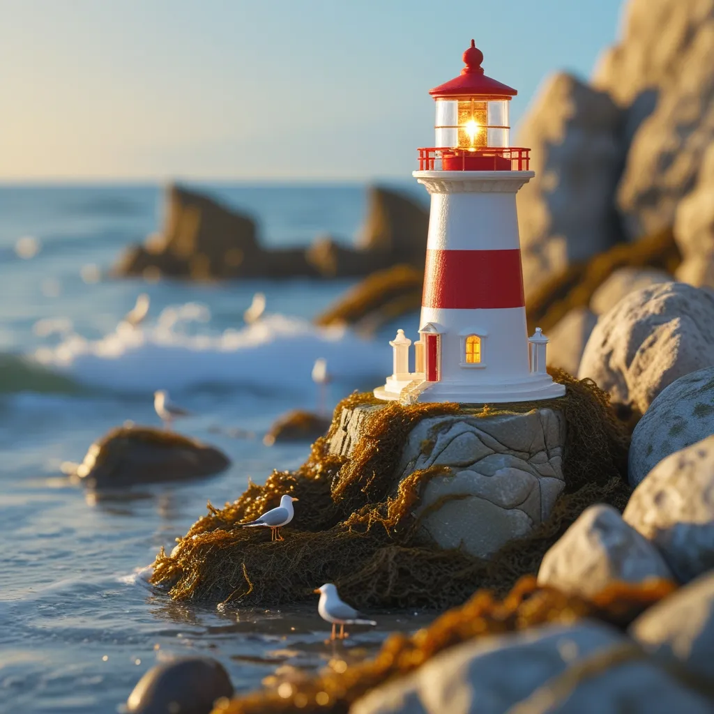 Lighthouse On The Rocks miniature Collection - Free 3D Print Model ...