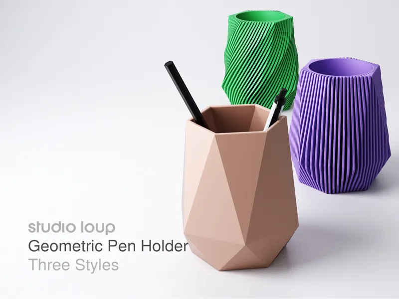 Geometric Pen Holder (Three Styles Included)