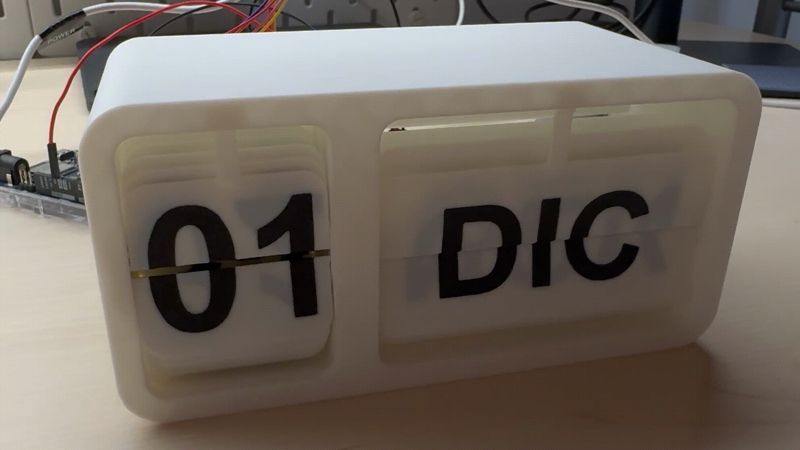 Calendario stile flip clock automatico arduino