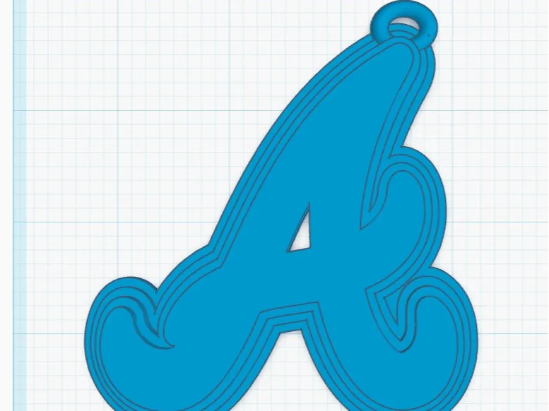 Atlanta braves a logo keychain 