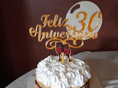 Pearl Anniversary Cake Topper