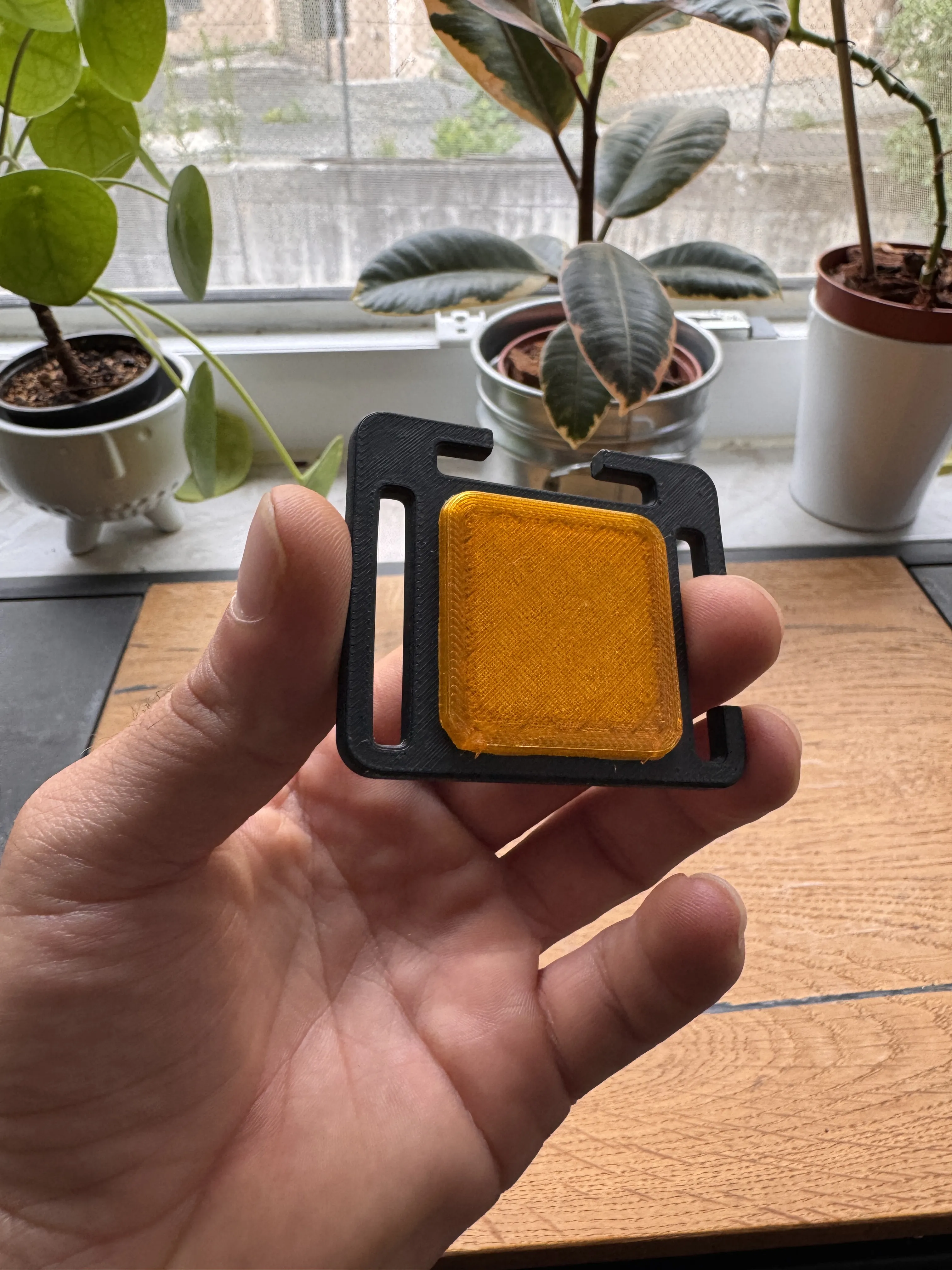 Adhere the TPU pads to the mount