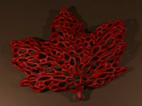 Feuille d'érable Voronoï gonflée — photo 1