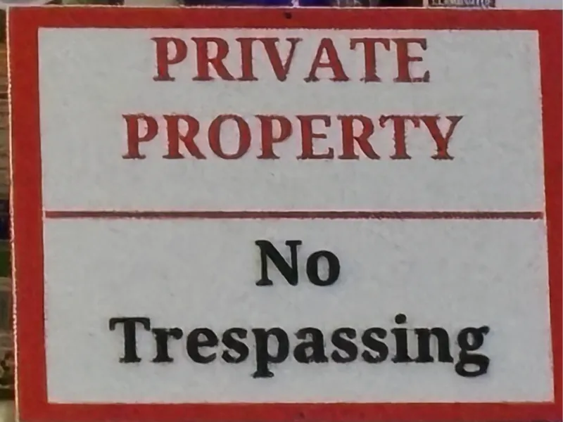 No Trespassing Sign