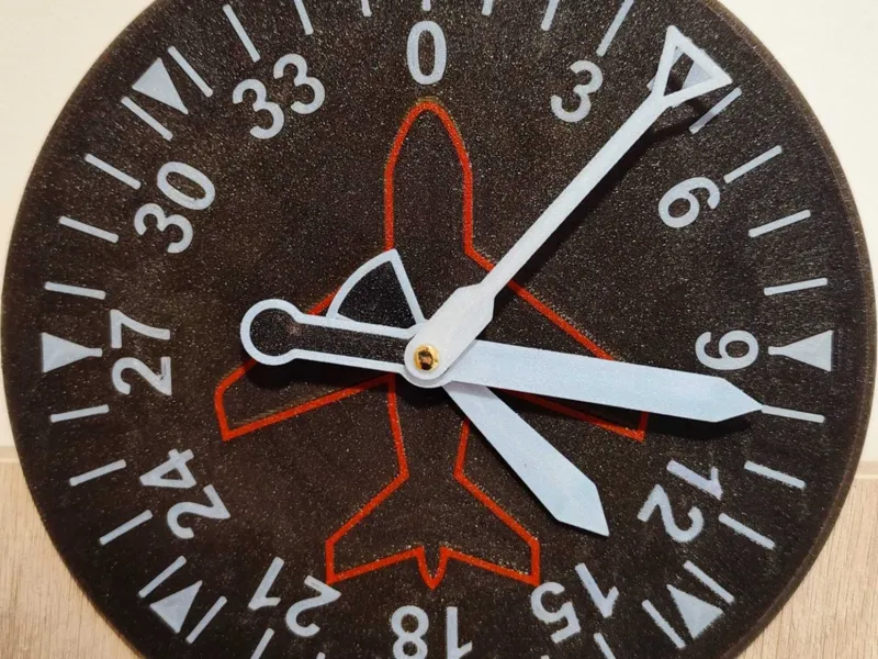 Flight compass- aviation clock