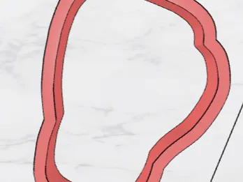 Boxing glove cookie cutter 