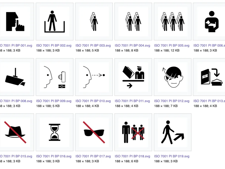 ISO 7001 Public Behavior - Complete Collectn by MDKaiser MakerWorld ...