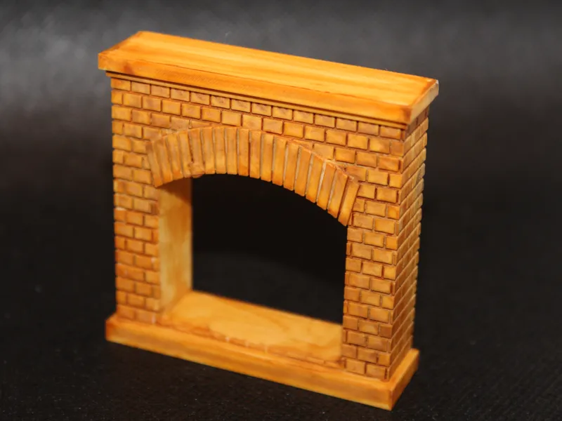 Classy Brick Fireplace - Diorama
