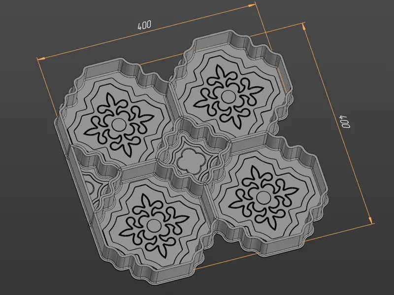 Mold for tile shape