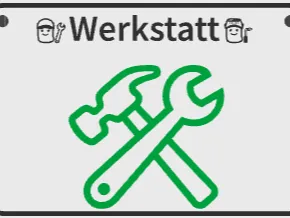 Werkstatt Schild 