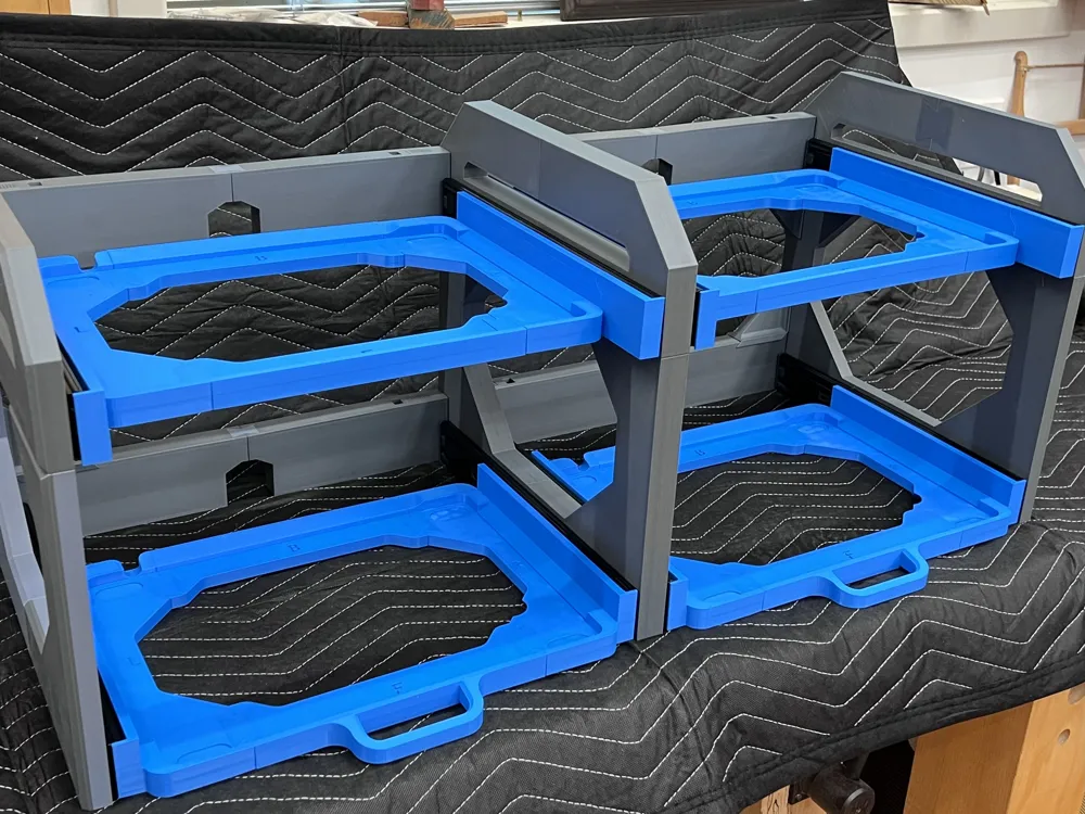 Four AMS Side by Side for Dual AMS Sliding rack - Free 3D Print Model ...