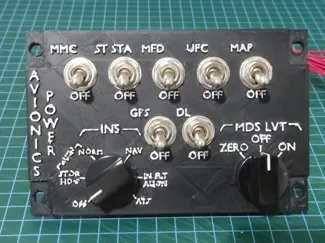 F16C "Viper" AVIONICS POWER right side panel
