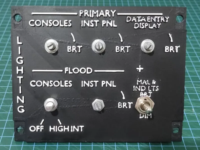 F16C "Viper" LIGHTING right side panel