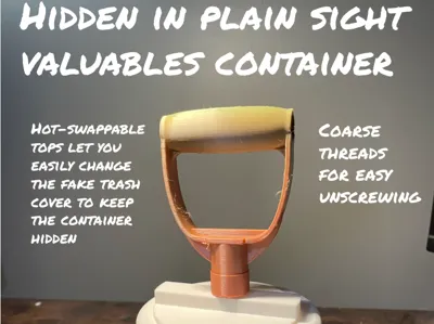 Under sand valuables container