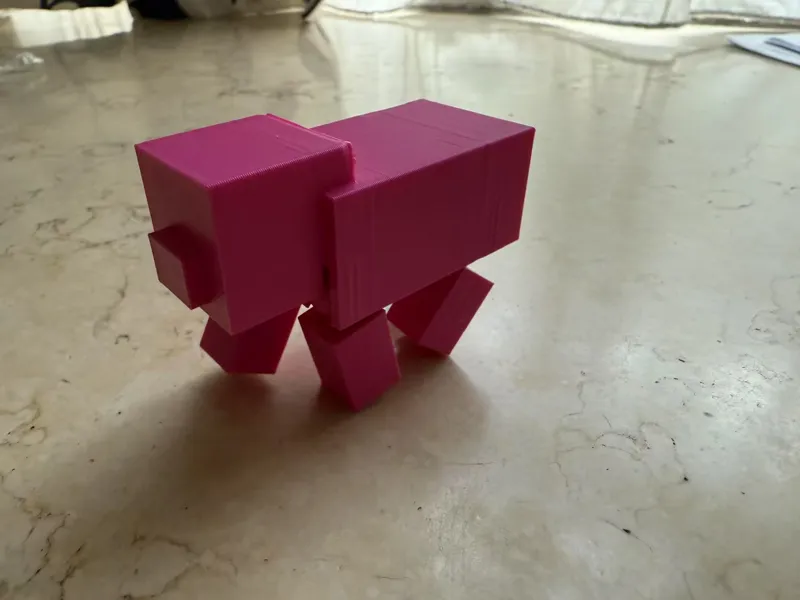 Minecarft可动小猪 四肢可动我的世界猪