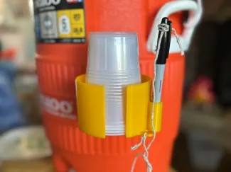 Igloo Cooler Holder for Solo Cups with marker spot