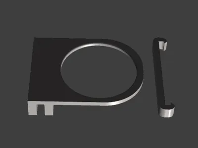 Plant holder for 5mm glass aquarium