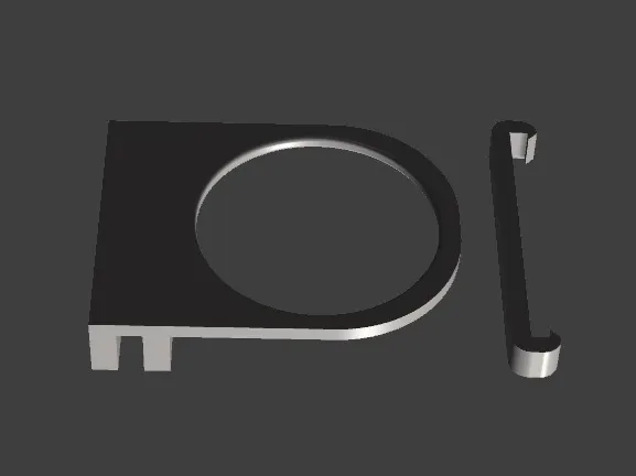 Plant holder for 5mm glass aquarium