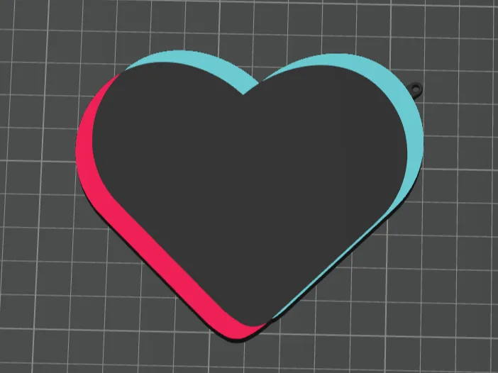 TikTok Heart Keychain